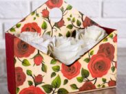 Кашпо-конверт флористическое «Алые розы»