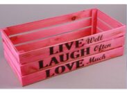 Интерьерный ящик 40х20х12 см ‘Live’ пастельно розовый