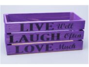Интерьерный ящик 30х12х12  см  ‘Live’ пастельно фиолетовый
